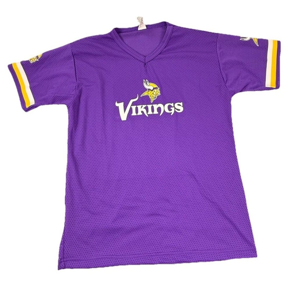 NFL MINNESOTA VIKINGS FRANKLIN FOOTBALL MESH YOUTH LARGE JERSEY
